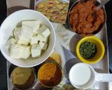 A picture of step 1 of Paneer Makhani Biryani.