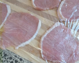Foto del paso 1 de la receta: Escalopes de lomo rellenos de queso y pavo