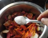 A picture of step 4 of Gajar- kadam ka achaar.