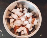 A picture of step 2 of Coconut chutney.