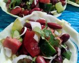 A picture of step 5 of Red Beans Salad.