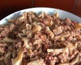 Foto del paso 1 de la receta: Pasta con salsa de carne y setas al vermouth rojo de Xaló🍸