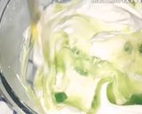 A picture of step 5 of Raw Mango cheese cake...No bake.