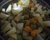 A picture of step 2 of Idiyappam kurma.