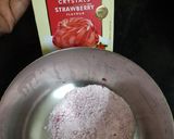 A picture of step 5 of Strawberry Jello Mousse Cake.