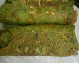A picture of step 10 of Palak Pinwheel pizza.