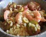 Foto del paso 3 de la receta: Ensalada de trigo tierno con marisco y tomatitos
