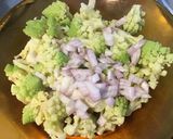 Une image de l'étape 10 de Salade tiède de chou romanesco au concombre et carpaccio de poulpe.