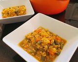 Foto del paso 4 de la receta: Arroz de verduras, hecho con caldo de restos de pavo navideño y gravy
