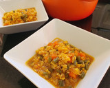 Foto del paso 4 de la receta: Arroz de verduras, hecho con caldo de restos de pavo navideño y gravy