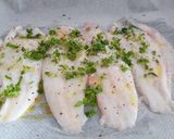 A picture of step 1 of Grilled turbot with Italian-inspired topping.