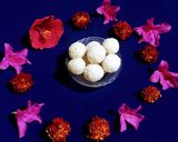A picture of step 8 of Coconut Ladoo.