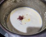 A picture of step 1 of Kesariya Shahi tukda.
