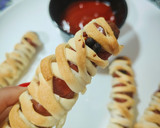 Foto del paso 5 de la receta: Salchichas momia para Halloween