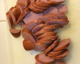 A picture of step 1 of Sweet and Spicy Sausage.