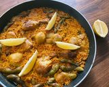 A picture of step 3 of Spanish Rice (Paella).