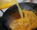 A picture of step 7 of Soya chaap korma.