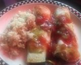 A picture of step 8 of Vegan enchiladas.