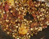 A picture of step 3 of Mung sprouts ki sabji.