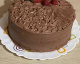 عکس مرحله 4 از دستور کیک کره ای شکلاتی با فیلینگ گاناش