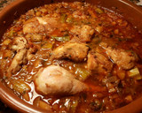 Foto del paso 17 de la receta: Cazuela de pollo con patatas, en salsa de berenjenas y okra