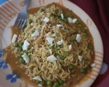 A picture of step 3 of Veg maggi.