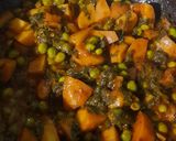 A picture of step 6 of Aloo Palak Matar Sabzi.
