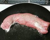 A picture of step 5 of Roast Pork Tenderloin with Onion Sauce.