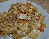 A picture of step 2 of Itelian corn pasta.