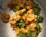 Une image de l'étape 2 de Crevettes rôties curry.