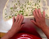Onion Bread (How to make super easy thinnest dough no-rolling pin) recipe step 8 photo