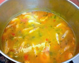 Foto del paso 21 de la receta: Sopa de mariscos a los tres caldos e infusionada con azafrán