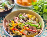 Hình bước làm 6 của món Thịt Heo Rừng Xào Cải Chua Ớt Chuông