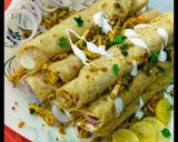 A picture of step 11 of Smoky chicken Roll parratha.
