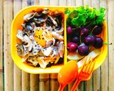 รูปขั้นตอนการทำที่ 2 ของ ปิ่นโตความรัก-ผัดเห็ดไข่อบ