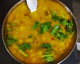 A picture of step 3 of Mix dal with palak.