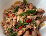 Foto langkah ke 5 dari resep Cumi Asin Cabe Ijo.