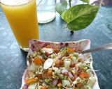 A picture of step 1 of Sprouts with mango juice.