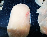 Foto del paso 2 de la receta: Filetes de pollo relleno de puré de castañas