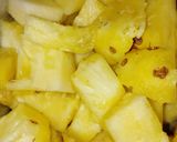 A picture of step 1 of Pineapple and coconut juice.