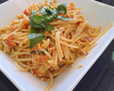 Foto del paso 6 de la receta: Espaguetis en salsa cremosa de tomate, pimientos asados y ricotta