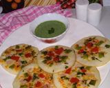 A picture of step 3 of Poha uttapam.