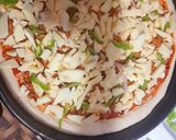 A picture of step 6 of 🍕Cheesy Smokey tikka pizza🍕.
