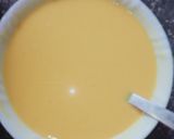 A picture of step 3 of Mango flavour fruit and jelly custard.