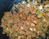 A picture of step 5 of Schezwan fried quinoa.