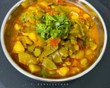 A picture of step 5 of Green flat beans mix subzi Gujarati style.