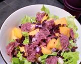 Une image de l'étape 5 de Salade de haricots blancs au melon.
