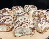 A picture of step 12 of Cinnamon rolls with nutella frosting.