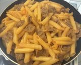 Hình bước làm 5 của món Nui xào cay chay