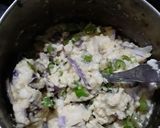 A picture of step 1 of Ulli vada (food snack of kerelian popular street food.).